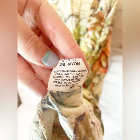 Jams World Midi Tropical Leaf Printed Marble Fern Dress With Pockets - Picture 5 of 7